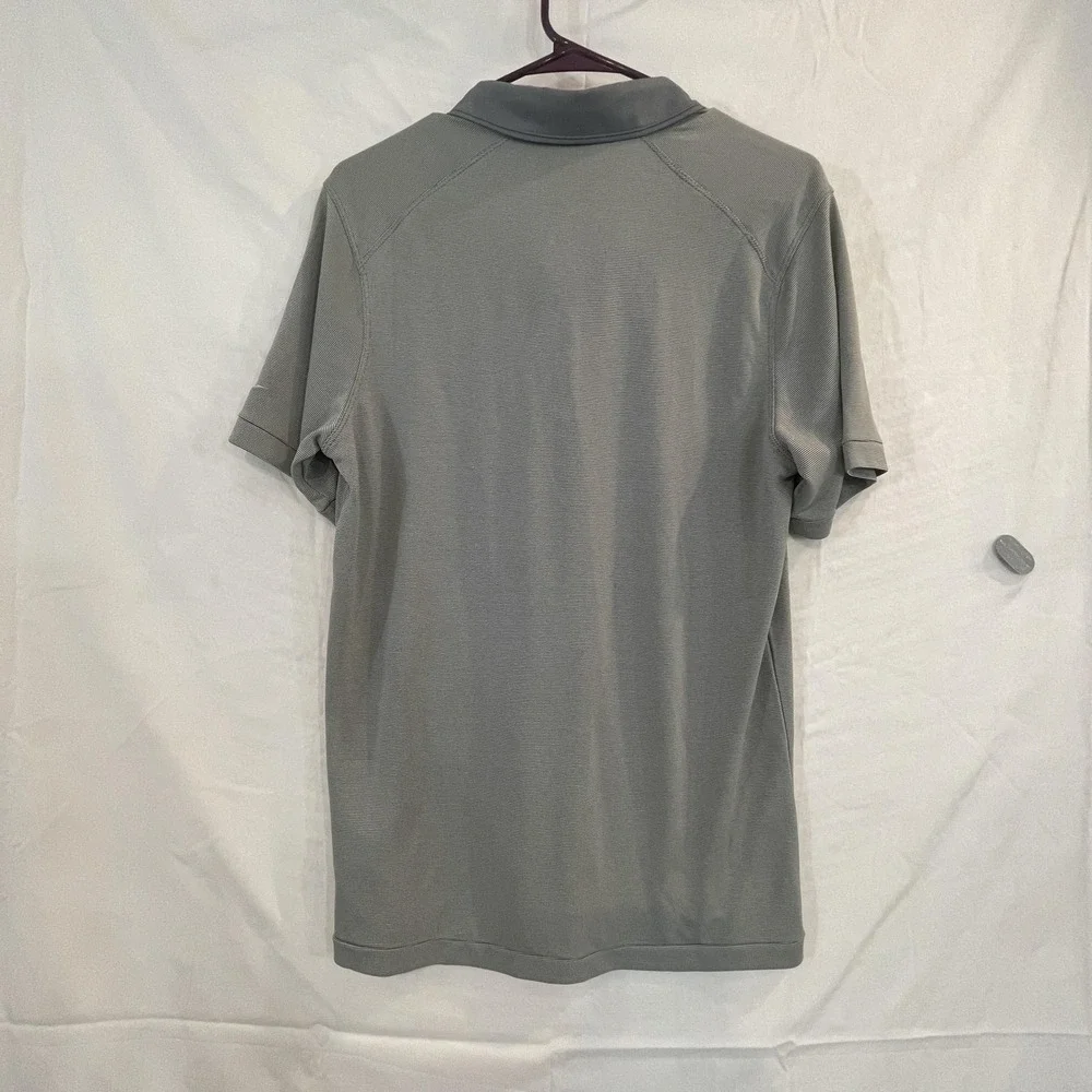 Super Bowl LI Polo Shirt Mens Small Gray NFL Football Nike‎ Dri-FIT Performance